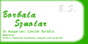 borbala szmolar business card