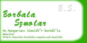 borbala szmolar business card